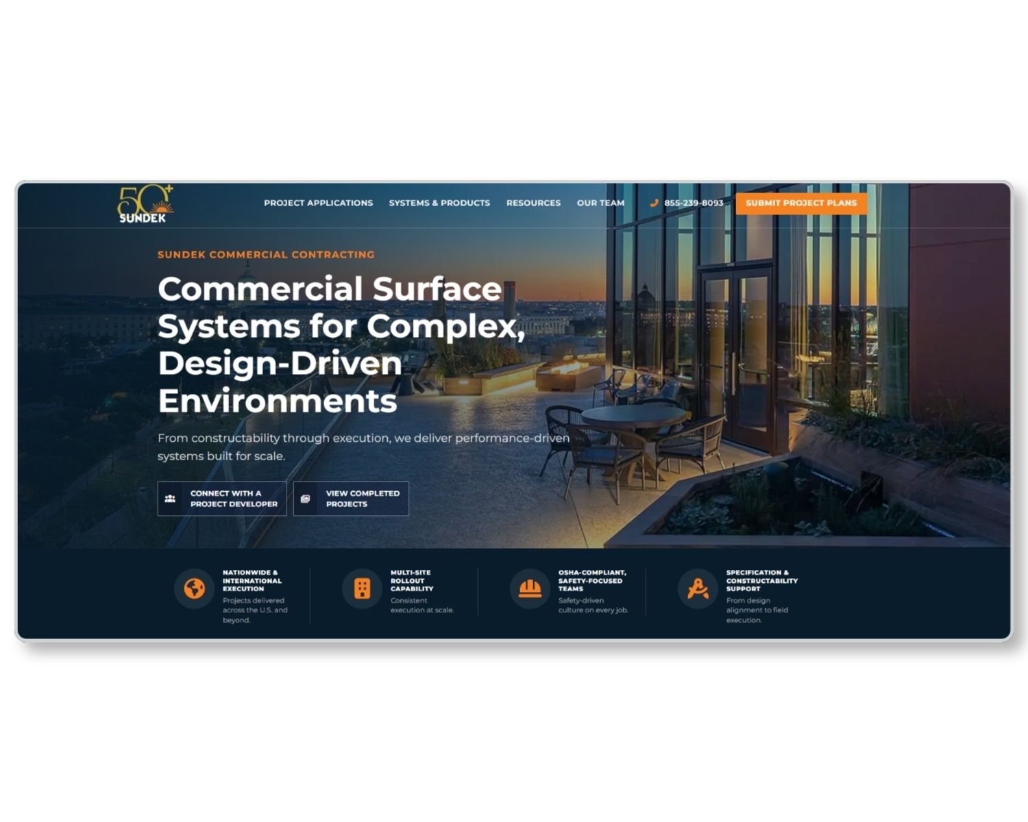 Commercial Landing Page
Site
Sundek
