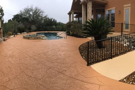 scored concrete pool deck