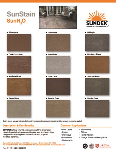 Water Based Stain Colors
Site
Sundek
