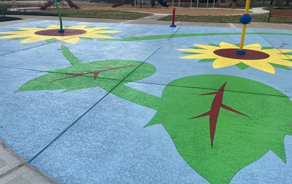 sunflower splash pad