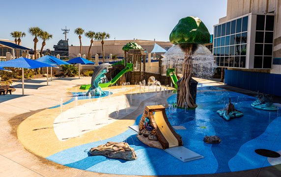 ocean themed splash pad